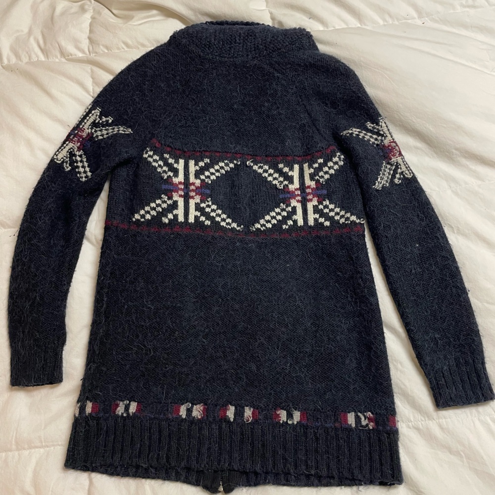 TNA Merino & Alpaca Wool Jacket Womens Small Cowachin Coastal Thick Cozy Zip Up - Picture 3 of 6